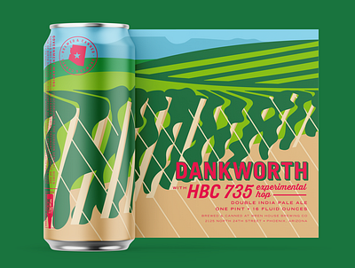 Dankworth Can Art beer label branding design can art design illustration package design vector