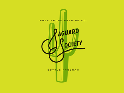 Saguaro Society Bottle Club branding branding design cactus design illustration logo design vector