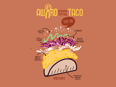Gadzooks Award Winning Taco branding design graphic design illustration lauren thoeny logo vector