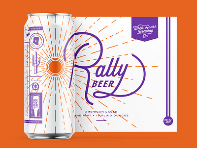 Wren House Rally Beer beer label branding branding design design illustration logo package design vector