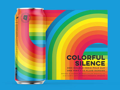 Colorful Silence Can Art beer label branding branding design design illustration logo package design vector