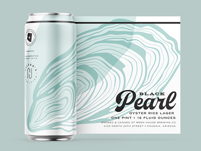 Black Pearl Label Design beer label branding branding design can art collaboration design illustration package design vector