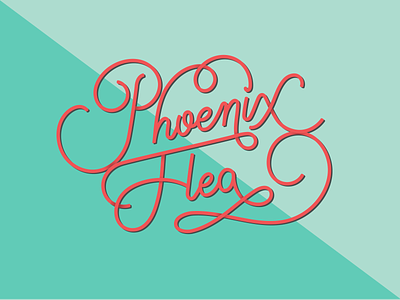 Phoenix Flea Flyer Art branding branding design design illustration logo vector