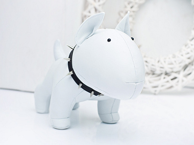 Mr. White bull terrier bullterrier character dog toy