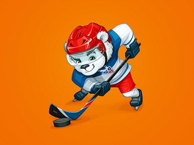 Ice Hockey Mascot bear character design hockey ice hockey mascot sport