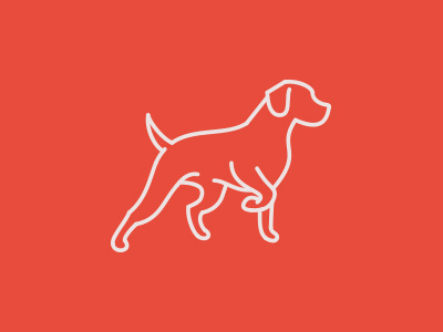 Woof... animals dog illustration lab logo pets pointing dog tech vector