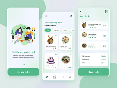 Food ordering app Ui design app designer app ui design food app design food app ui food ordering app ui design homemade food ui ui ux design uidesign