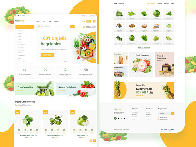 Fruitsmala eCommerce Homepage UI Design