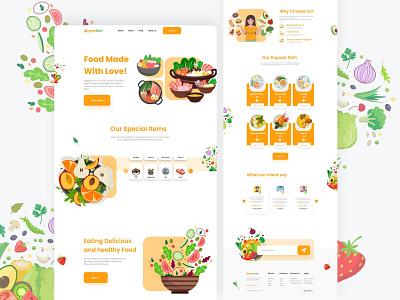 Online Food Dish Shopping Landing page design