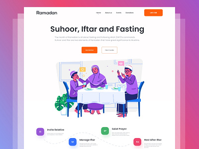 Ramadan Web Header UI