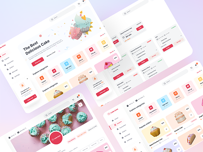 Cake Eats - Cake Shop Website & Admin Panel UI Design