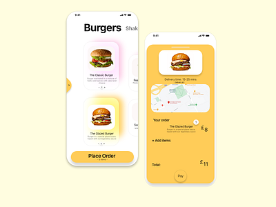 Quick food delivery app burger delivery design fast food food milkshake ui uidesign uiux