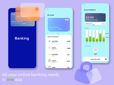 Banking App UI banking blue cards creditcard design graphs money ui uiux