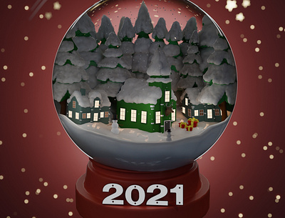 Happy New Year ! adobe photoshop artwork blender blender 2.9 blender3d blender3dart design illustration isometric ui