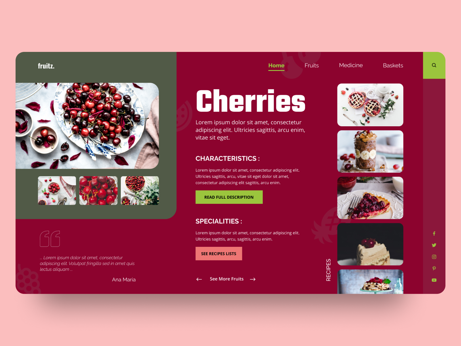 Fruits Blog UI/UX Concept by Georges Creates on Dribbble