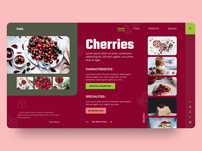 Fruits Blog UI/UX Concept