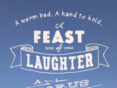 Feast of Laughter banner doodle hand drawn script type
