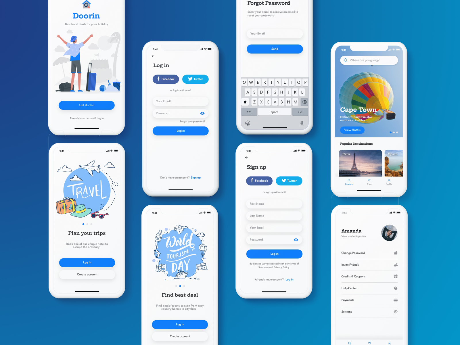 Doorin hotel booking app by Vijay Kumar on Dribbble