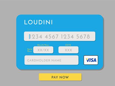 DailyUI 002 Credit Card Form credit card dailyuichallenge design typography