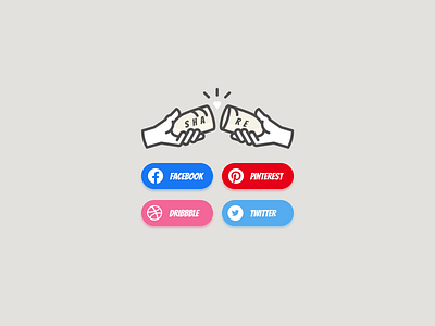 Daily UI 010 Social Sharing Buttons dailyui share social sharing