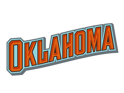 Oklahoma dimensional lettering oklahoma type typography