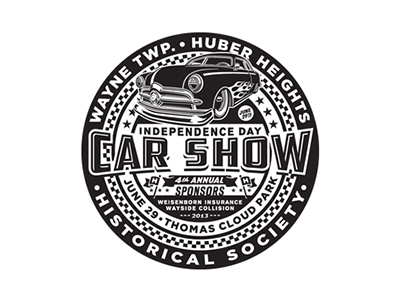 Car Show Logo 4th car custom flames historic hotrod logo ohio show