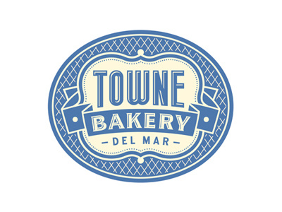 Towne Bakery badge bakery banner logo pattern retail