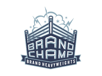 Brandchamp brand champ design logo ring team wrestling