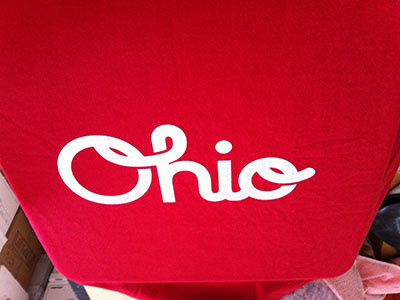Ohio Shirts lettering ohio script silkscreen t shirt type