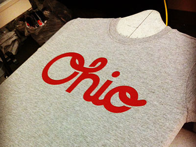 Ohio Tee lettering logo ohio script t shirt tee type