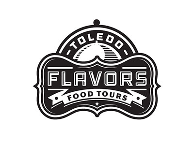 Toledo Flavors Food Tours banner crest flavors food logo toledo tours