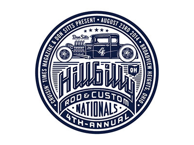 Hilbilly Nationals 30s car car show coupe custom hotrod illustration lettering logo ratrod