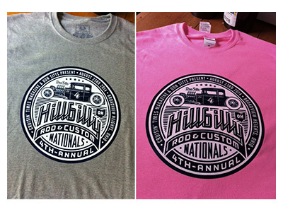 Hillbilly Nationals T-shirts car custom hillbilly nationals print ratrod rod screen show t shirt tee