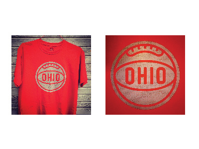 Ohio Tee basketball distressed logo ohio pattern sports t-shirt tee type