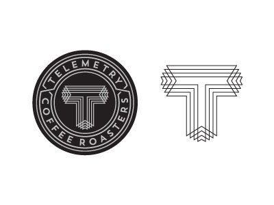 Telemetry Logo badge coffee design icon lettering logo momogram typography