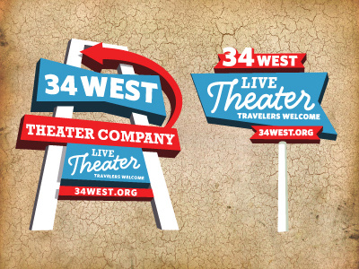 34 West company sign signs theater