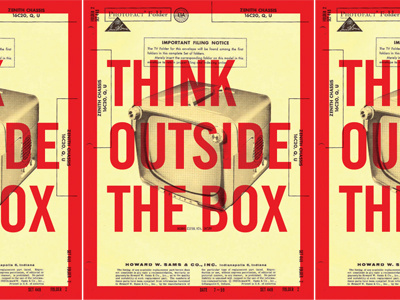 Think Outside The Box retro television think