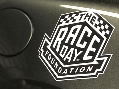 Logo for The Raceday Foundation auto car custom design lettering logo race racing