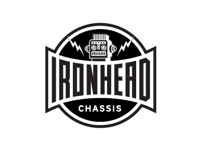 Ironhead2 chassis icon iron lightning logo robot