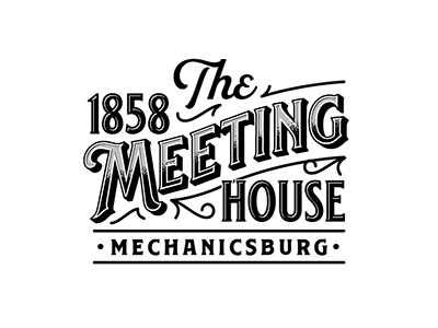 The 1858 Meeting House custom historical lettering lettering design logo script typogaphy
