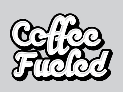 Coffee Fueled coffee custom design lettering logo script type