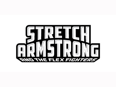 Stretch Armstrong logo concept anime graphic design lettering lettering art logo logo 3d type type art