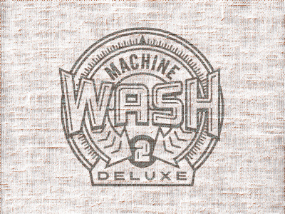 Machine Wash Deluxe deluxe lettering logo machine texture wash