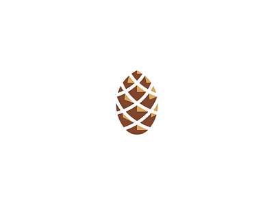 Pinecone abstract adventure brand branding design evergreen geometry green icon identity illustration logo mark minimalist nature outdoors tree