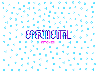 Experimental Kitchen branding geometric illustration lettering letters lineart logo mark minimal pattern type typogaphy vivid wordmark