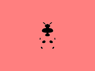 Ladybug branding dots geometry icon illustration insect logo mark minimal minimalist negative space rorschach symbol test visual identity