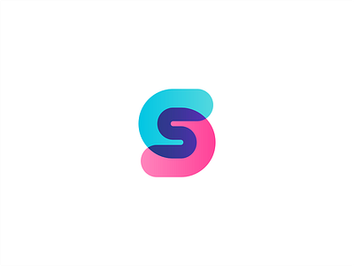 Subset abstract android app apple geometry gradient icon internet letter s lettermark logo minimalist monogram technology ui ux web