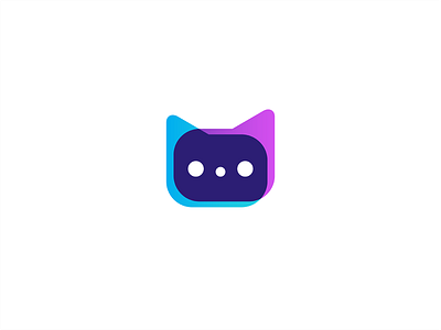 Cat Chat abstract app branding bubble cat chat comunication dots geometry icon logo mark message minimalist technology text