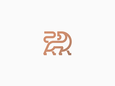Lion animal bold branding cat copper elegant geometry gold icon line lineart logo luxury mark minimal modern roar strong