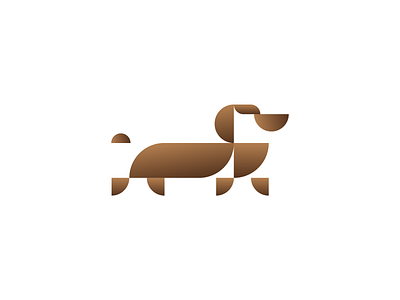 Dachshund abstract animal branding circle clean design dog geometry hound icon illustration logo mark minimal modern pet simple ui vector visual identity